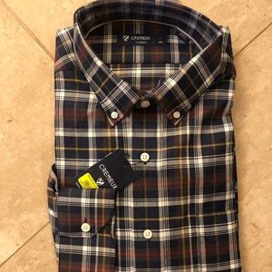 NWT Cremieux men’s plaid casual shirt size Large
